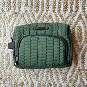 Aimee Kestenberg Isabela Cosmetic Travel Makeup Bag Pouch Zipper Olive Green